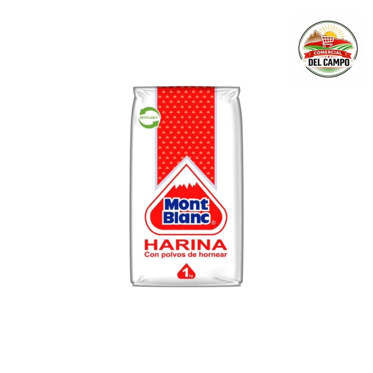 Harina Mont Blanc con polvos 1kg - 12 unidades
