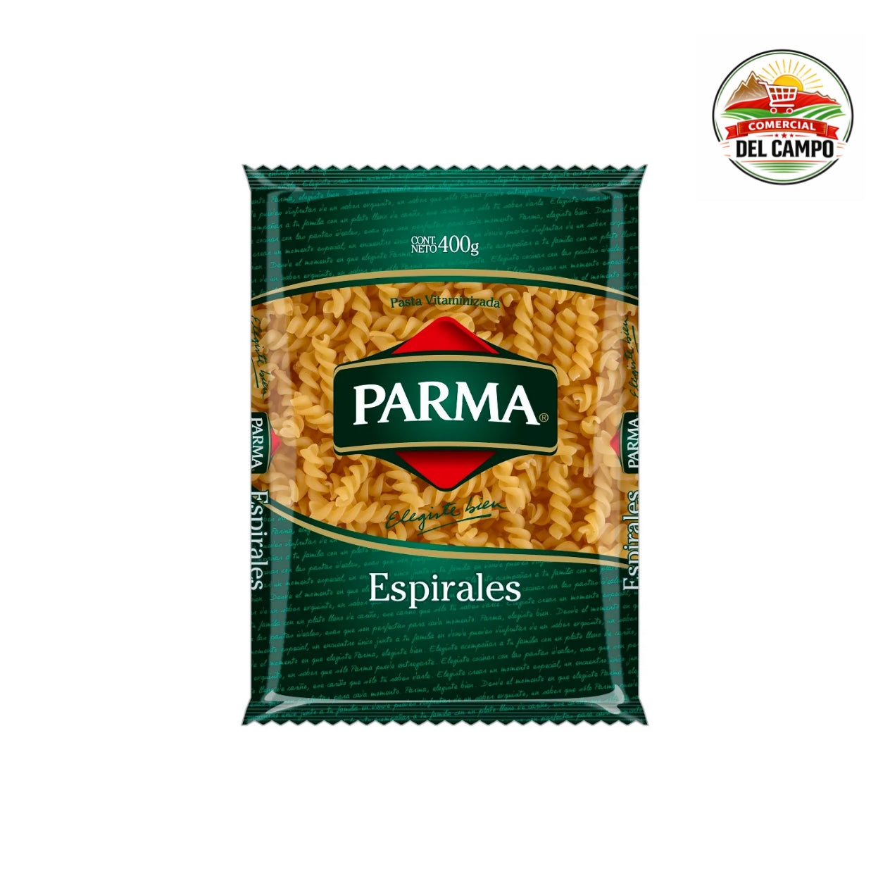 Fideos Espirales Parma 400g - 30 unidades