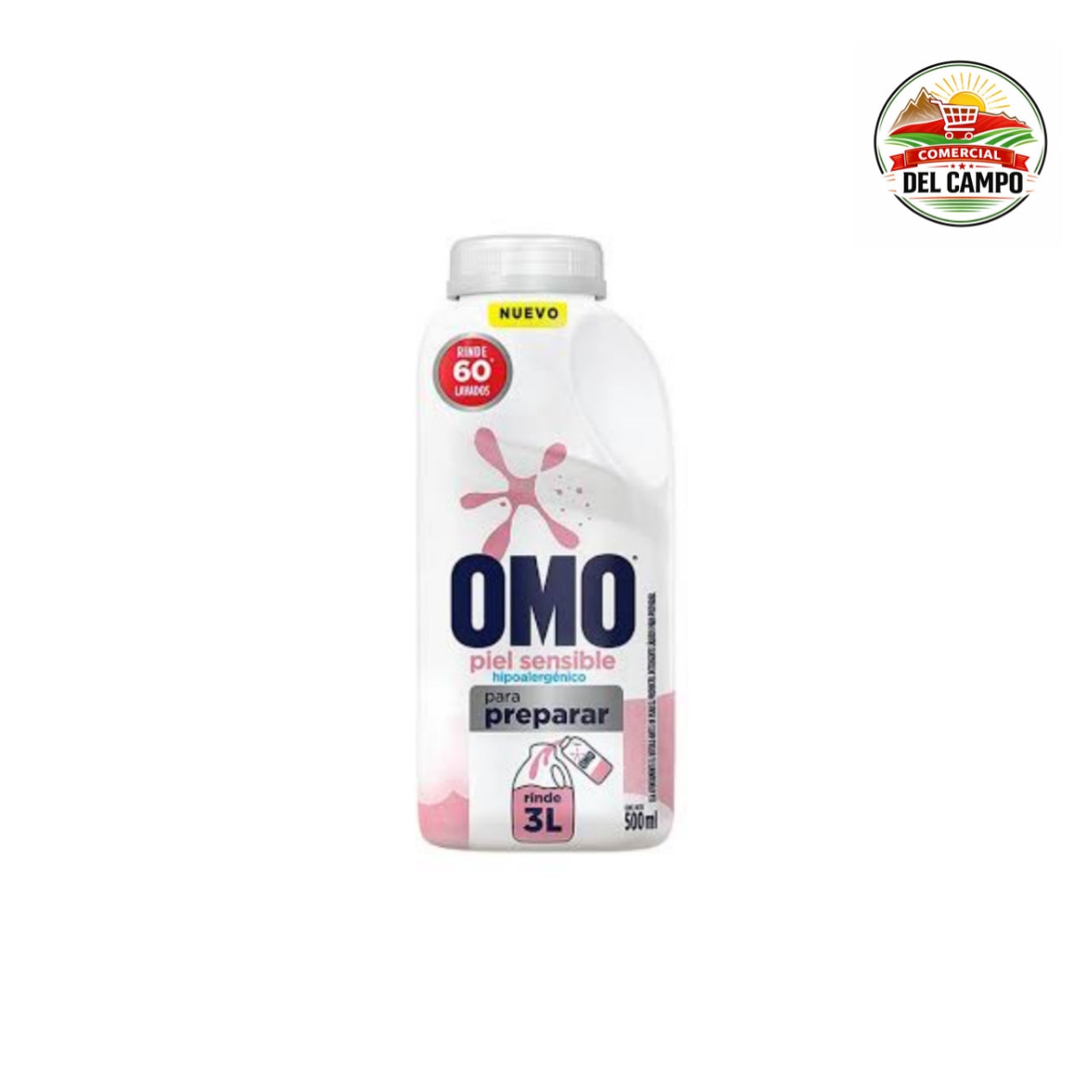 Omo detergente líquido para diluir Piel Sensible 500ml - 12 unidades