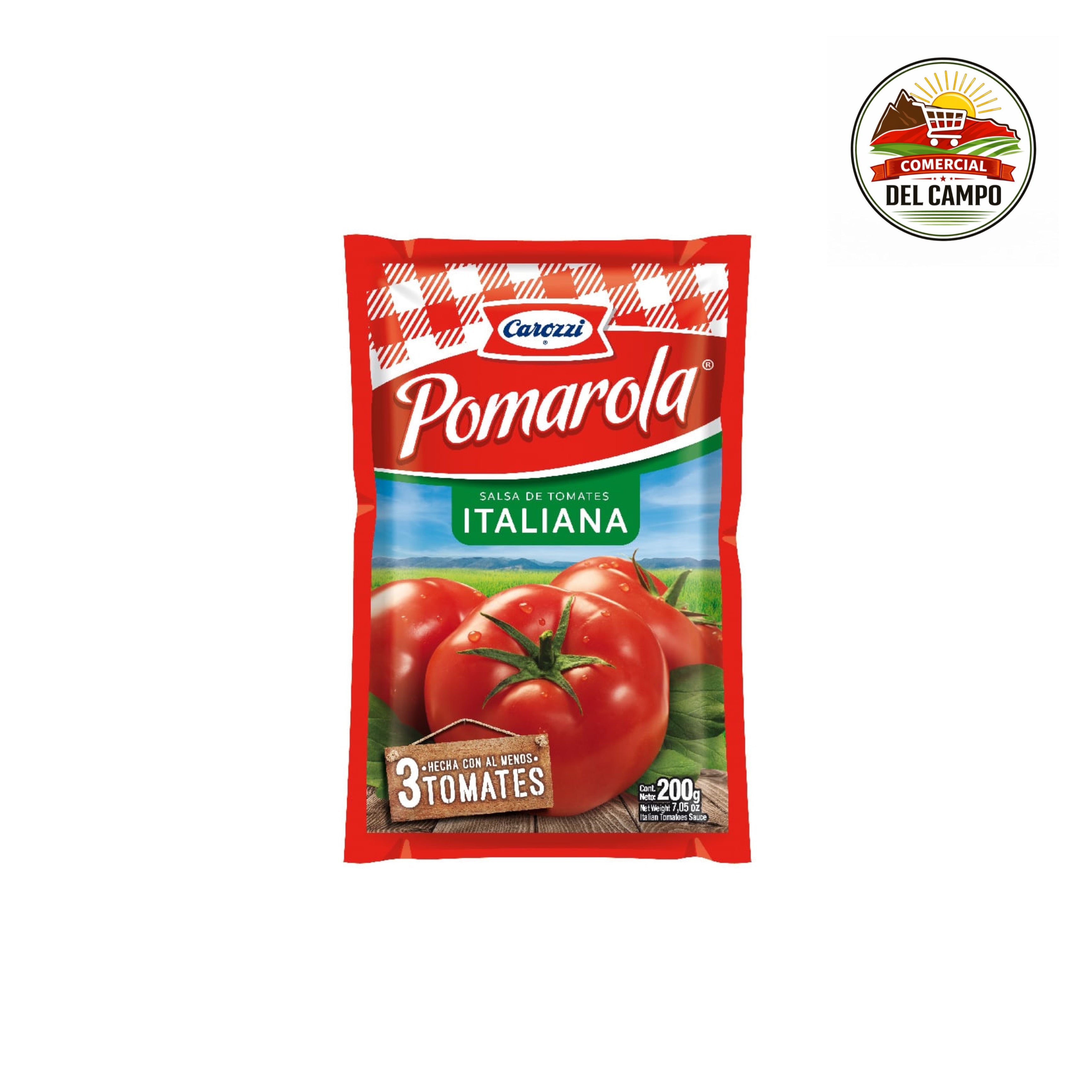 Salsa de tomates Pomarola italiana 200gr - 24 unidades